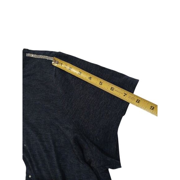 Retrology Glam T-SHIRT Curvy Plus Sz 1X  Navy Blue PARIS Perfume Graphic BLING - Picture 12 of 14